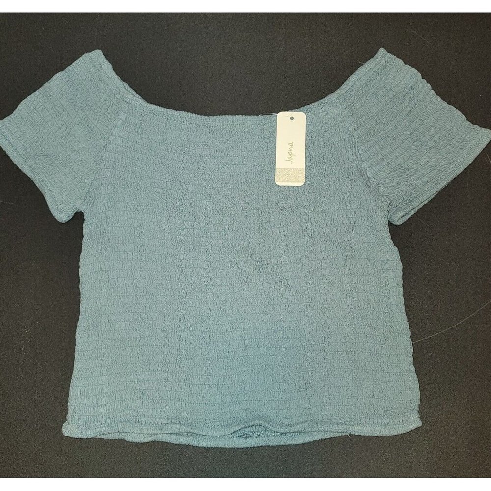 Japana With Love Cropped Off Shoulder Halter Top Shirt Blouse Size Med